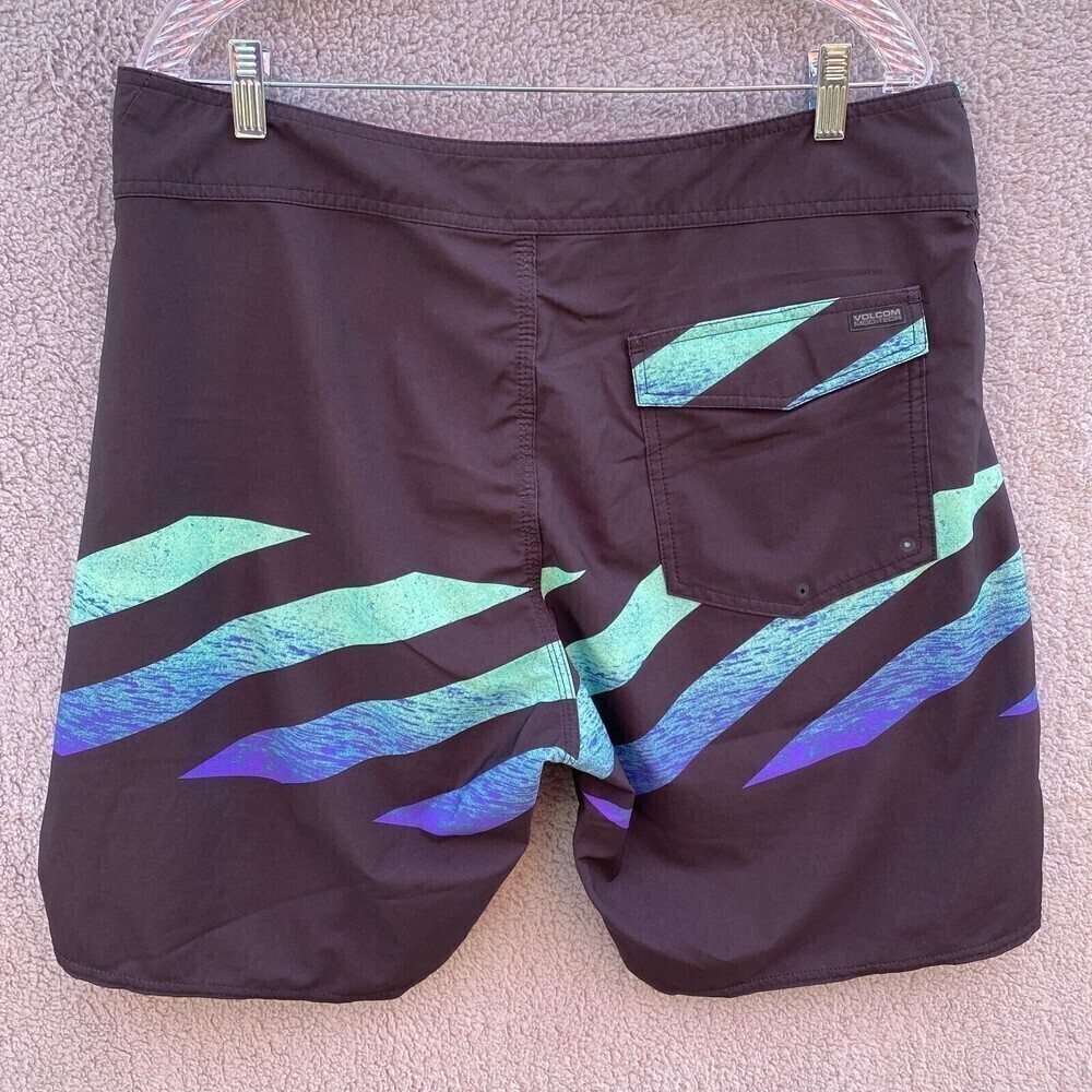 Volcom Mod Tech Black Blue Diagonal Striped Draws… - image 5